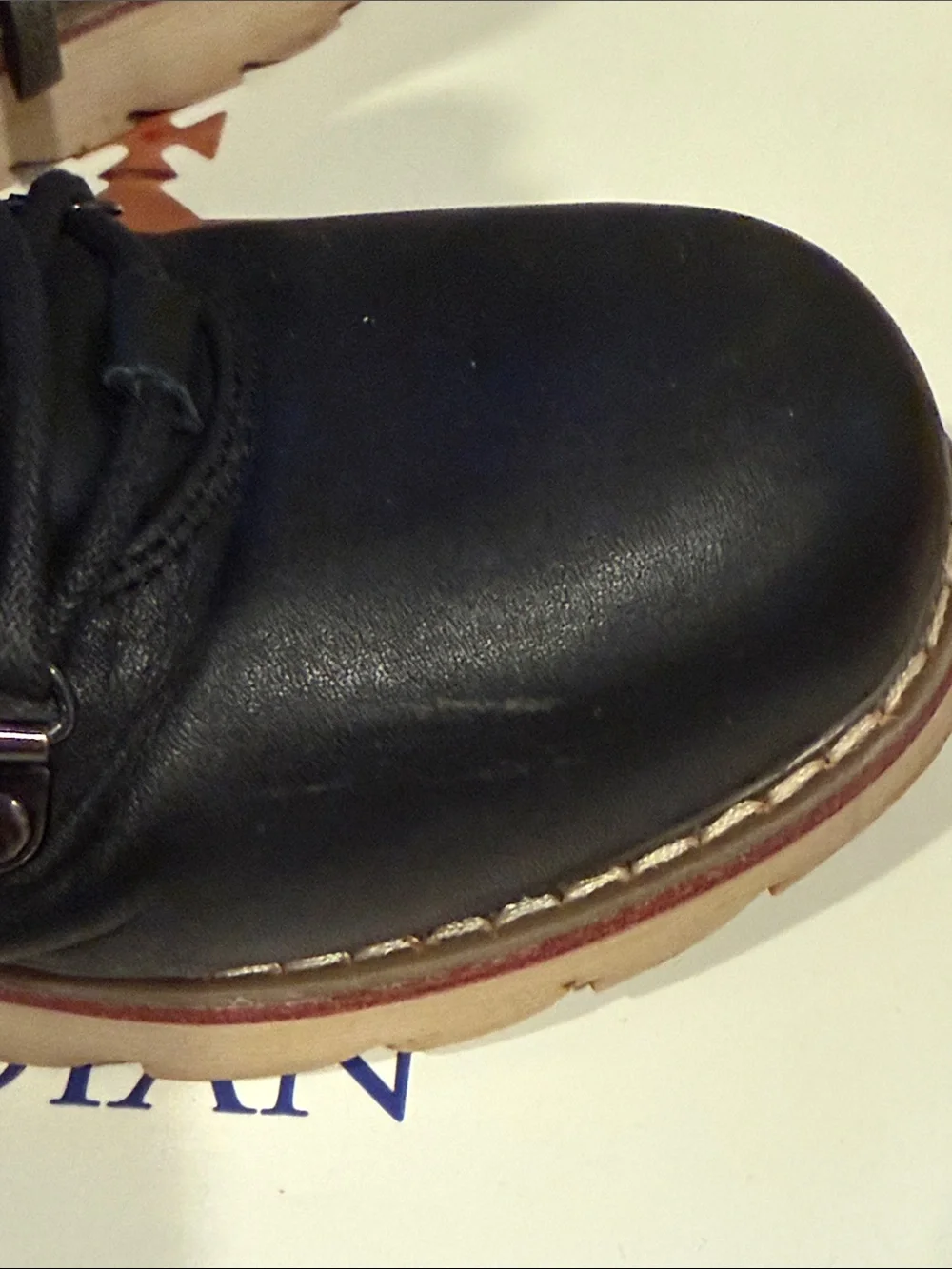 Royal Canadian Lethbridge Black Leather   Shearling Cuff Winter Boot Size 7